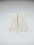 white zipper bustier top (XS)