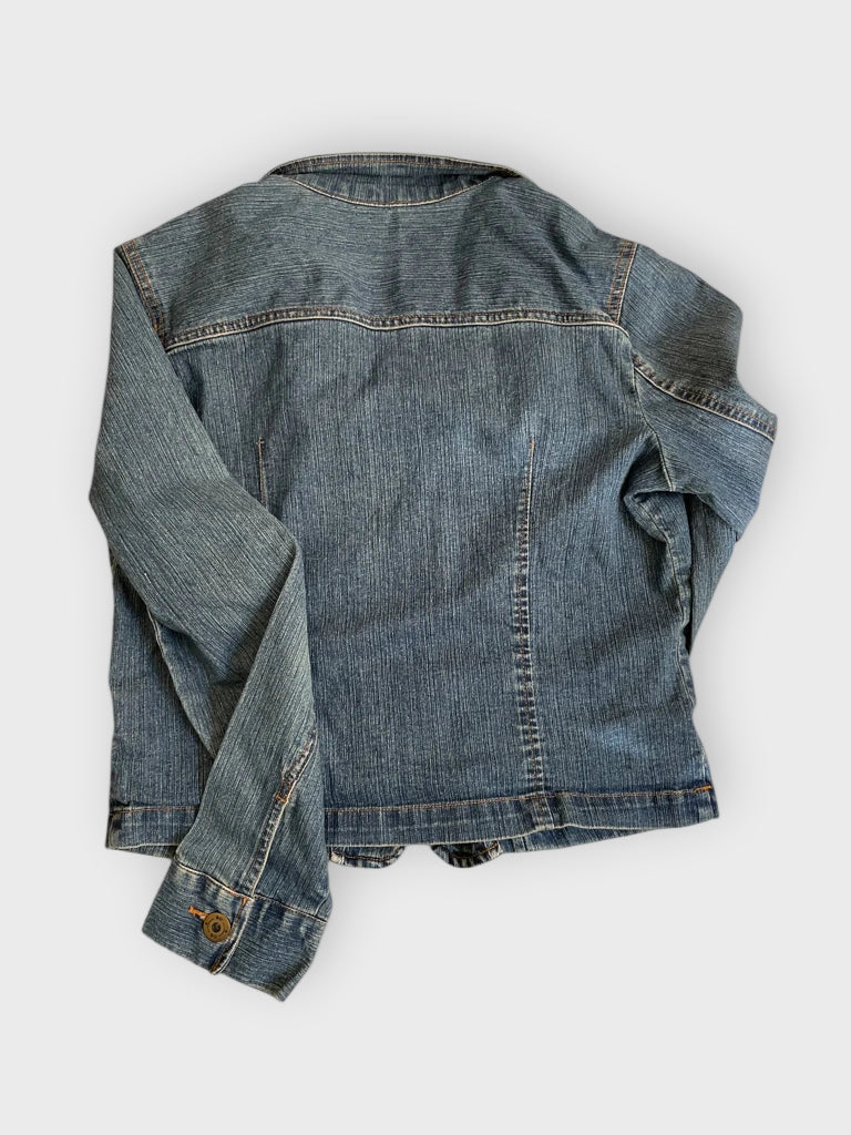 detail view, garage mood – cropped denim coat, vintage Y2K second hand piece, image 4