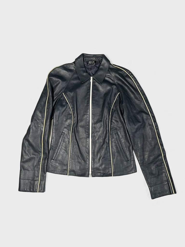 detail view, Greta Beck Leather Jacket, vintage Y2K second hand piece, image 6