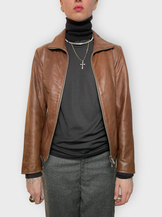 front view, Giubipel JacketGiubipe l Leather, vintage Y2K second hand piece
