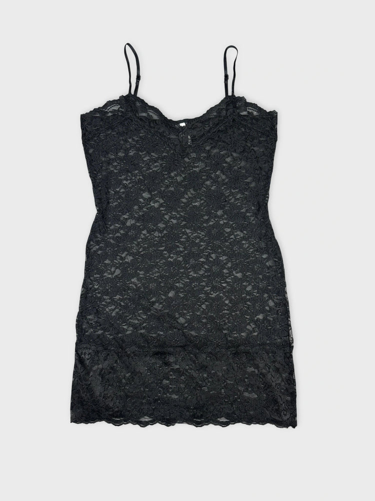 Delicate Lace Cami Top with Floral Design (L)
