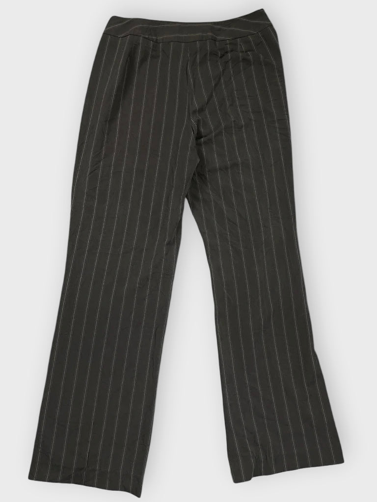 back view, Larry Levine Black Pinstripe Pants, vintage Y2K second hand piece