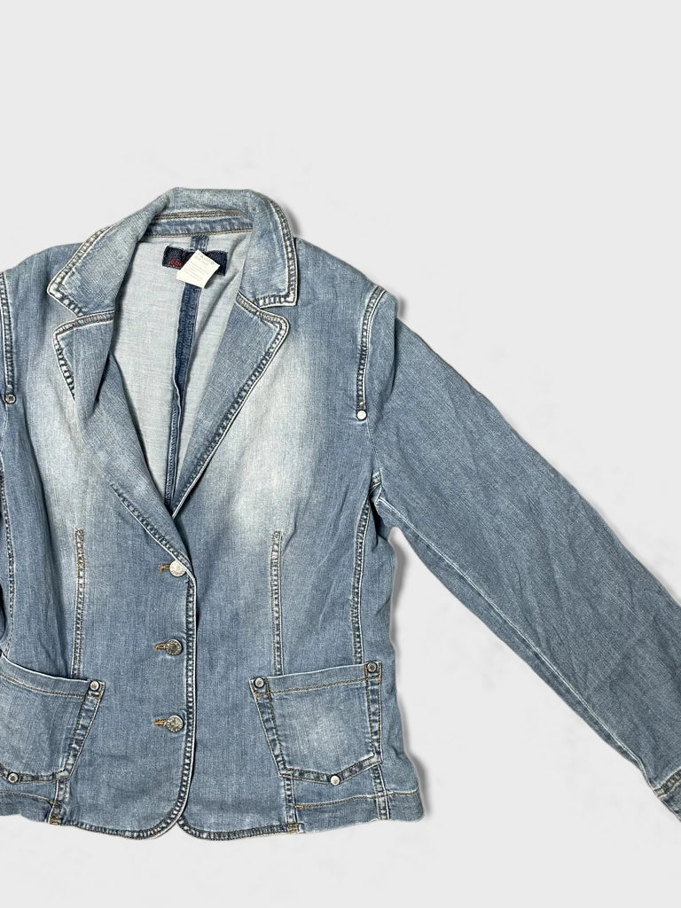 detail view, Le Copains Jeans Jacket, vintage Y2K second hand piece, image 4