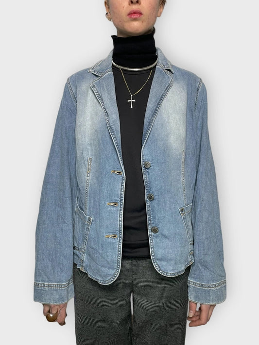 front view, Le Copains Jeans Jacket, vintage Y2K second hand piece