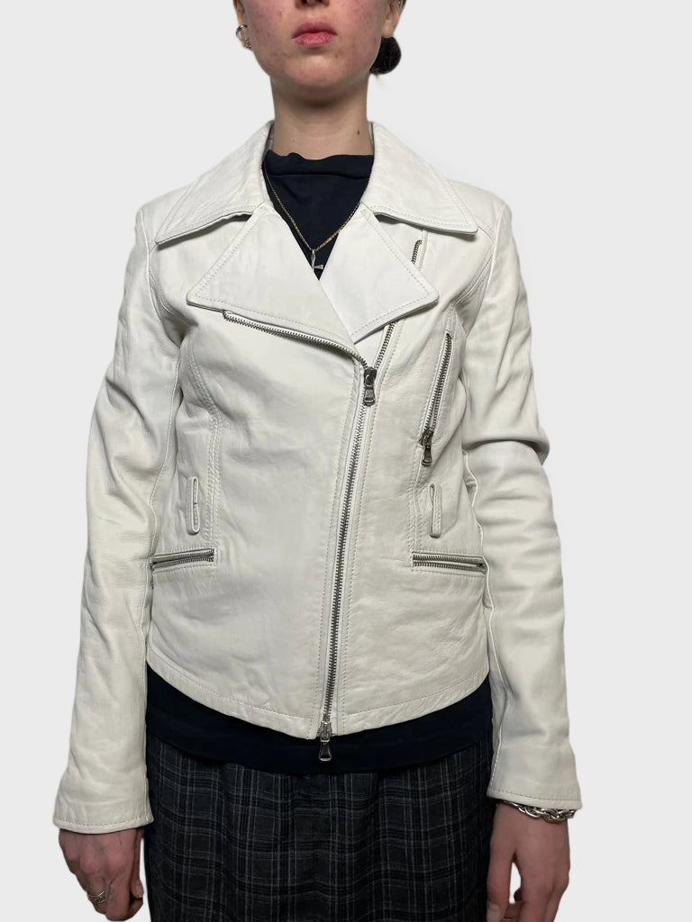 front view, Vera Pelle Leather Jacket, vintage Y2K second hand piece