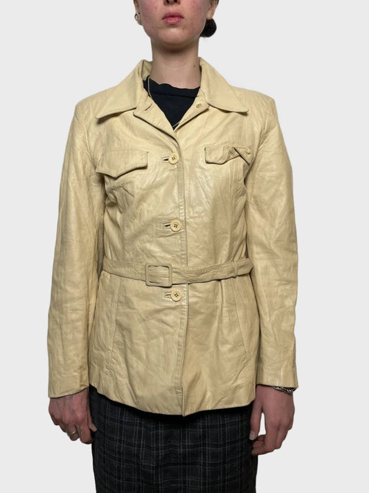 front view, Maska Leather Jacket, vintage Y2K second hand piece