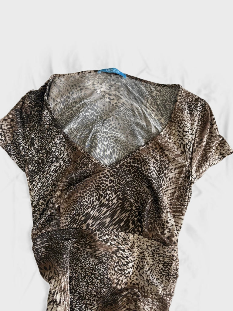 detail view, Orepiccole Leopard Dress, vintage Y2K second hand piece, image 5