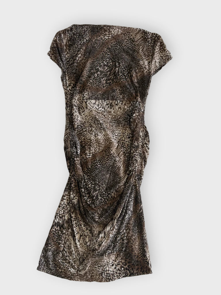 detail view, Orepiccole Leopard Dress, vintage Y2K second hand piece, image 4