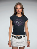 Black Y2K Deer Graphic Tee (S)