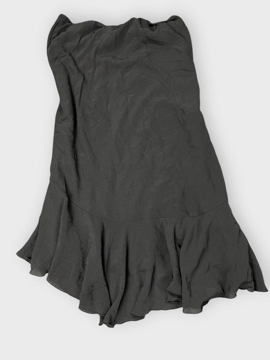 back view, Azuca Midnight Ruffle Maxi Skirt, vintage Y2K second hand piece
