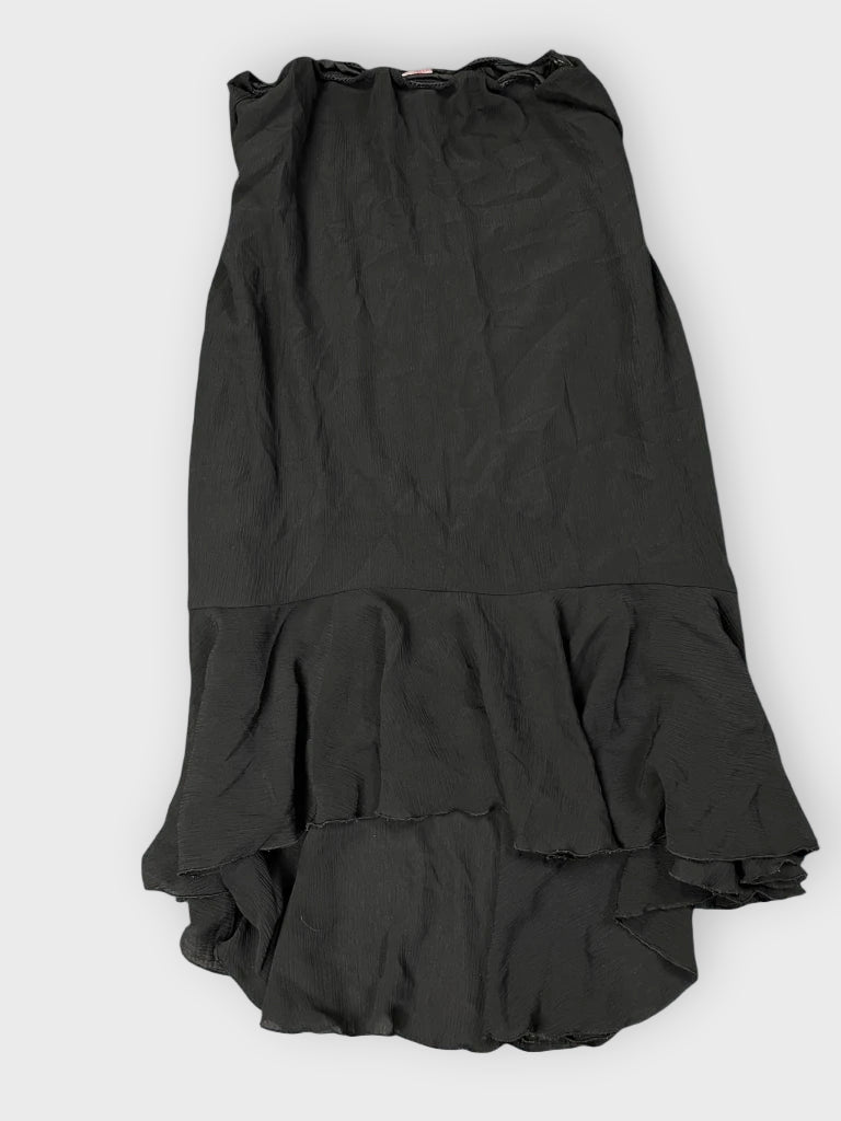 front view, Azuca Midnight Ruffle Maxi Skirt, vintage Y2K second hand piece