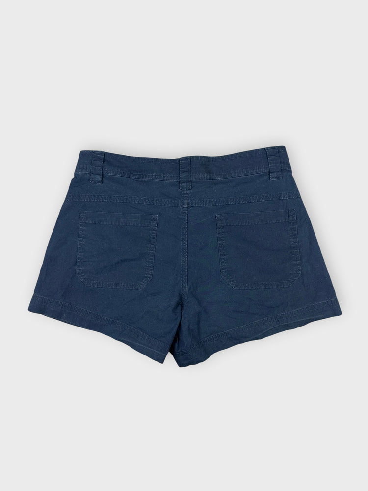 Navy Cotton Mini Shorts with Sleek Pockets (W31 / L)