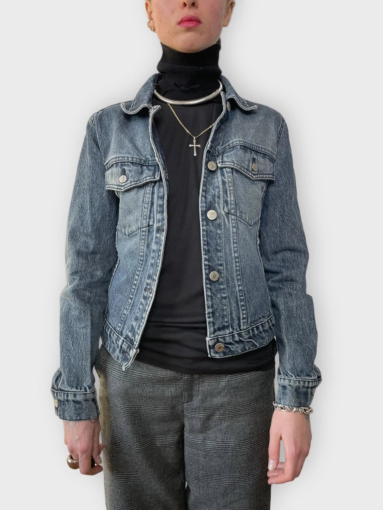 front view, Patrizia Pepe Jeans Jacket, vintage Y2K second hand piece