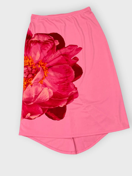 front view, Express Peony Bloom Statement Skirt, vintage Y2K second hand piece