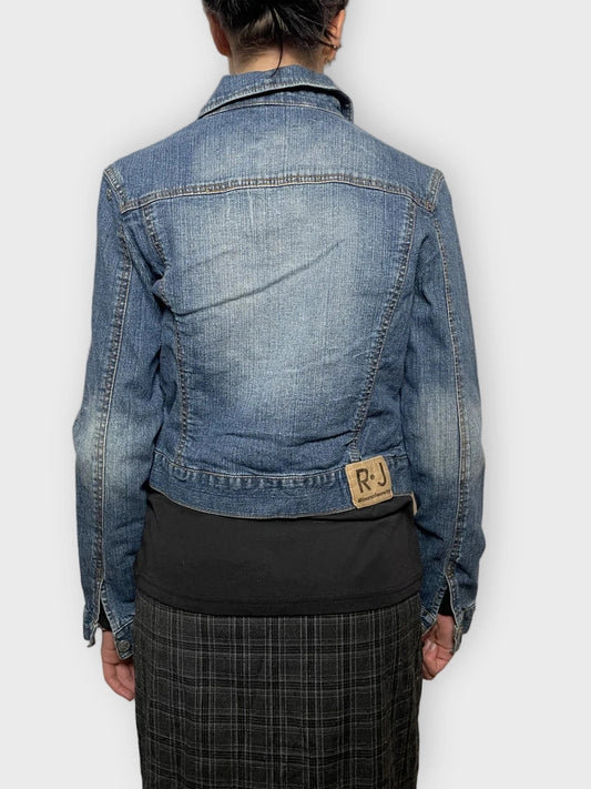 back view, Rinascimento Ribbon Jeans Jacket, vintage Y2K second hand piece