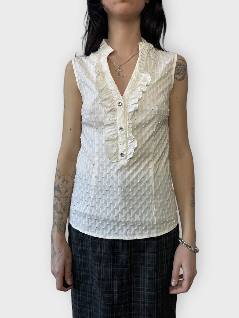 front view, Sleeveless Shirt, vintage Y2K second hand piece