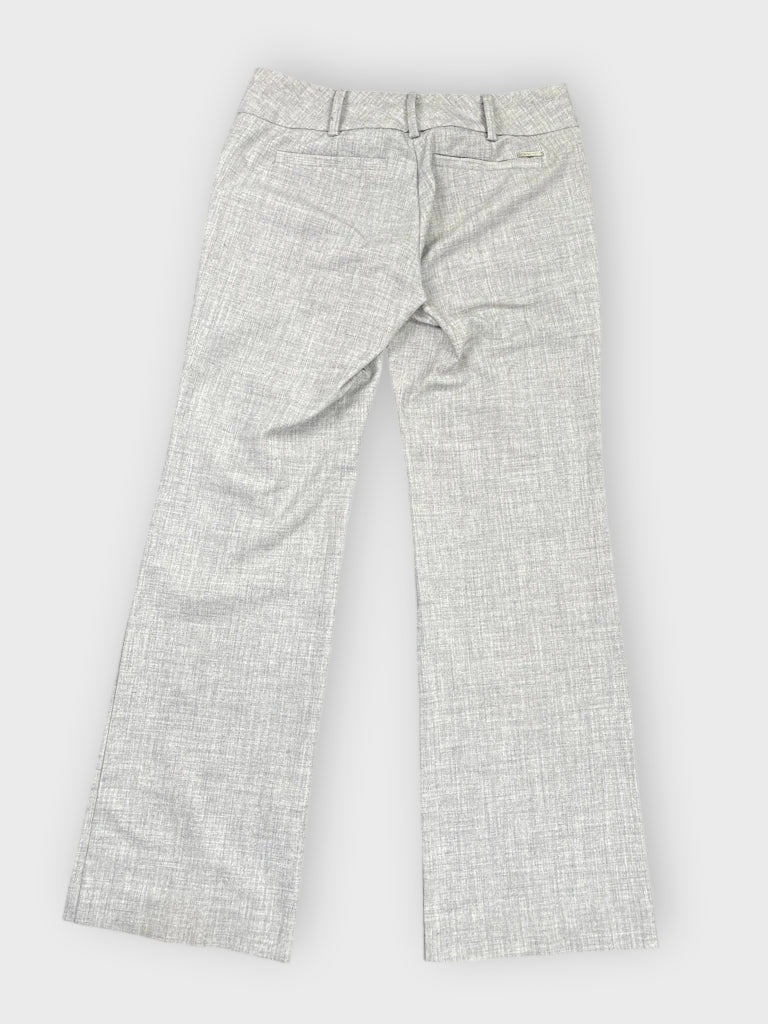 detail view, 7Avenue Soft Grey Wide Leg Cargo Pants with Button Detail, vintage Y2K second hand piece