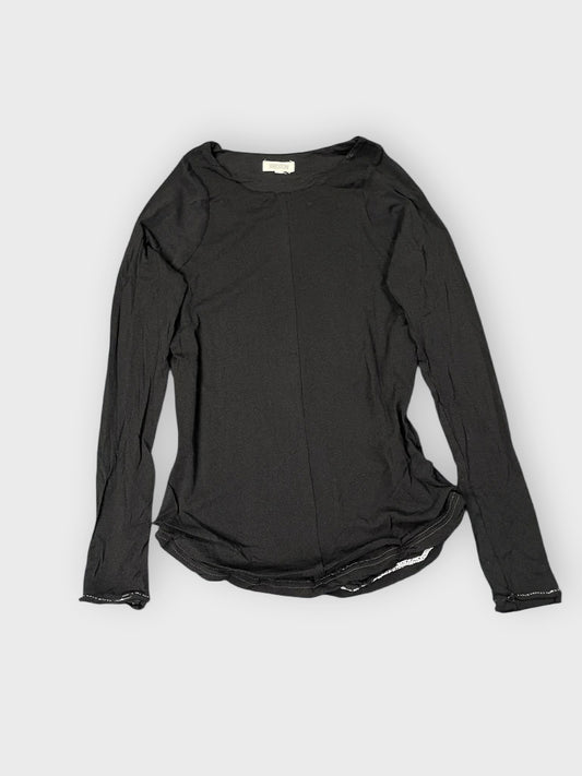 front view, Weston Elegant Black Top, vintage Y2K second hand piece