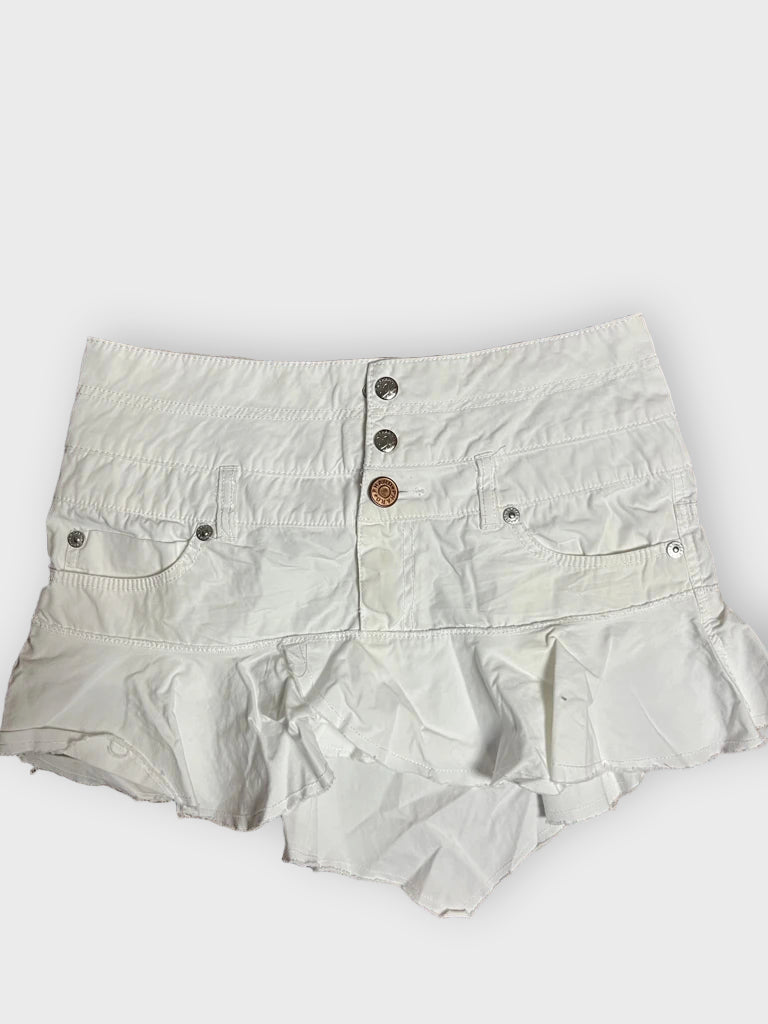 detail view, Phard White Miniskirt, vintage Y2K second hand piece, image 6