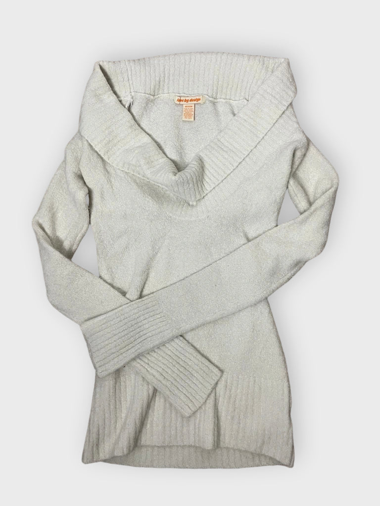 detail view, Love by Design White Sweater, vintage Y2K second hand piece, image 6