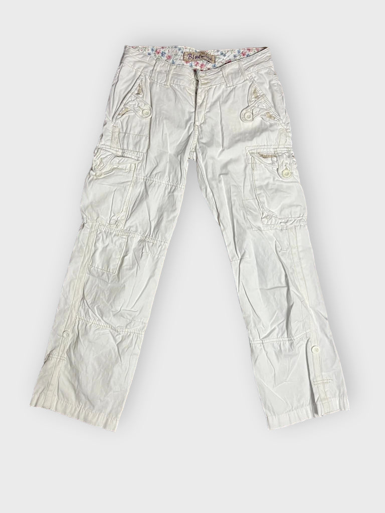 detail view, Blue Collection White Worker Pants, vintage Y2K second hand piece, image 6
