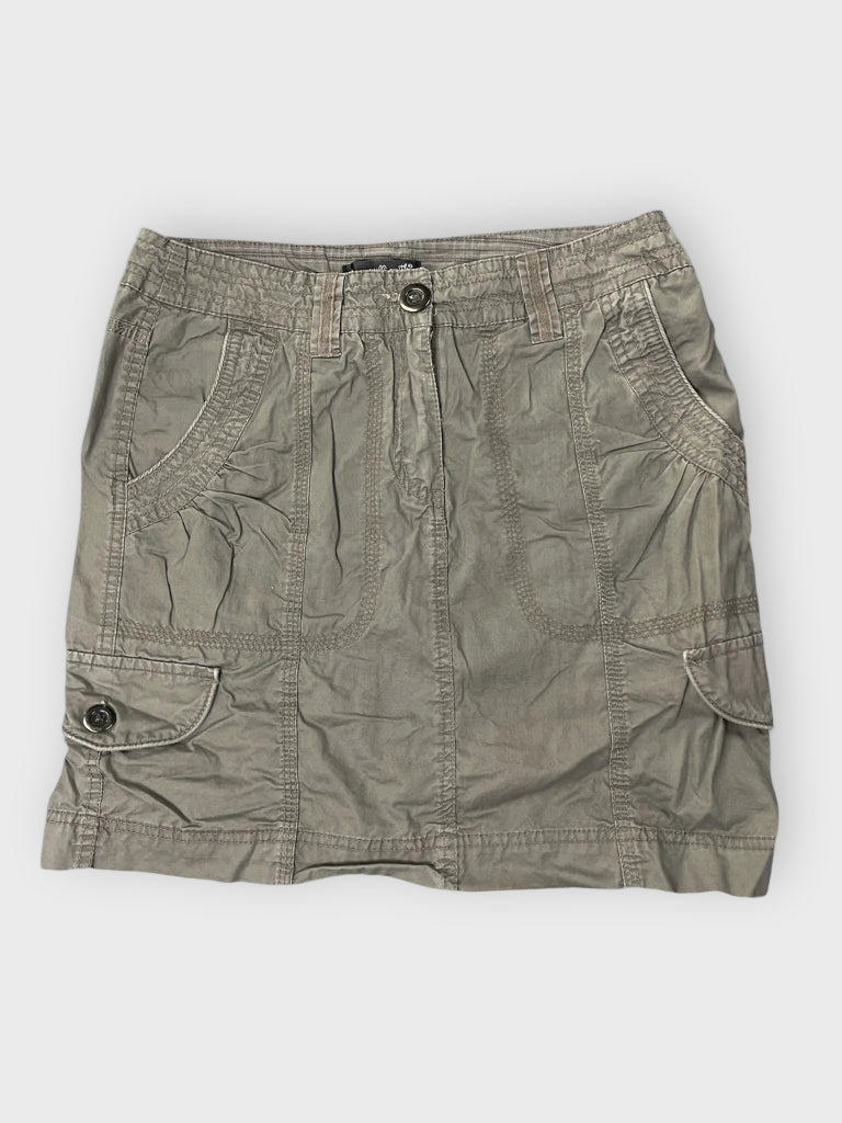 front view, Willi Smith Khaki Chino Skirt, vintage Y2K second hand piece