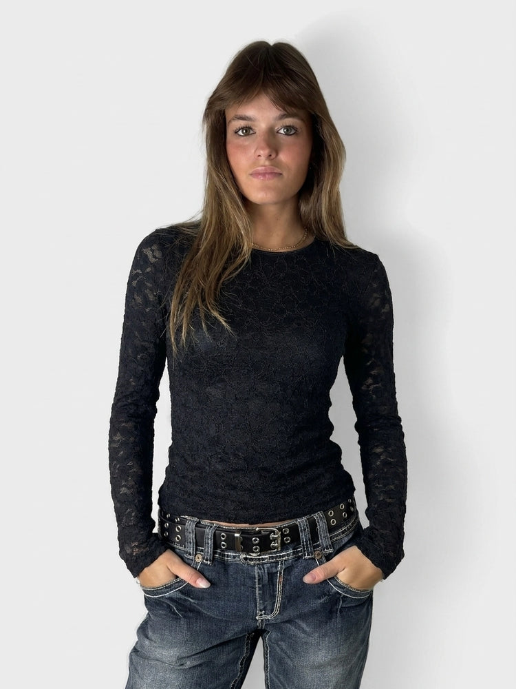 Black Lace Body Shirt (M)