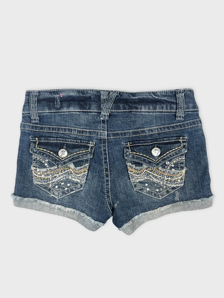 Edgy Blue Denim Cutoff Shorts (W26 / S)