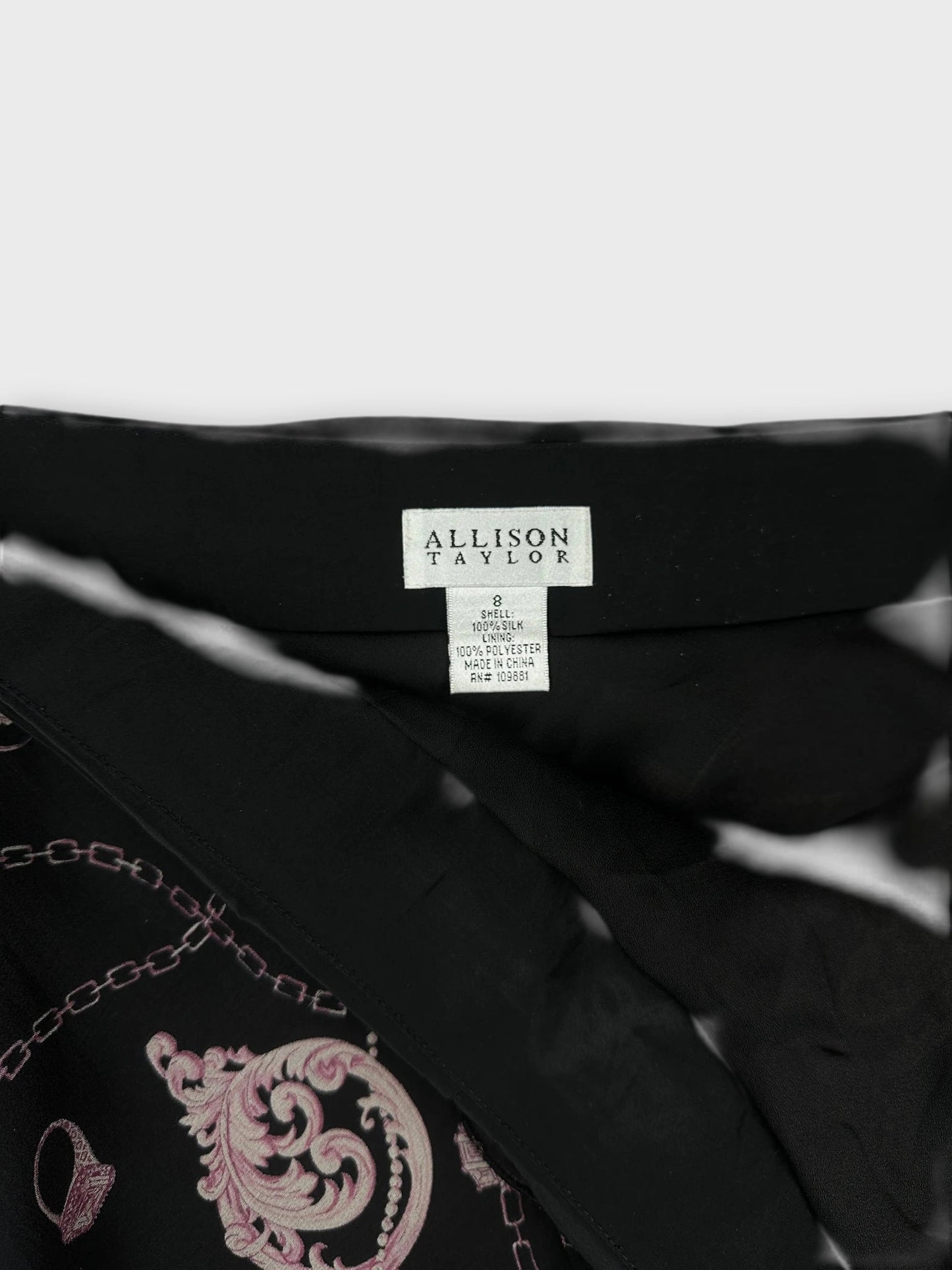 Silk Ruffled Skirt with Chain Print (W28 / M)