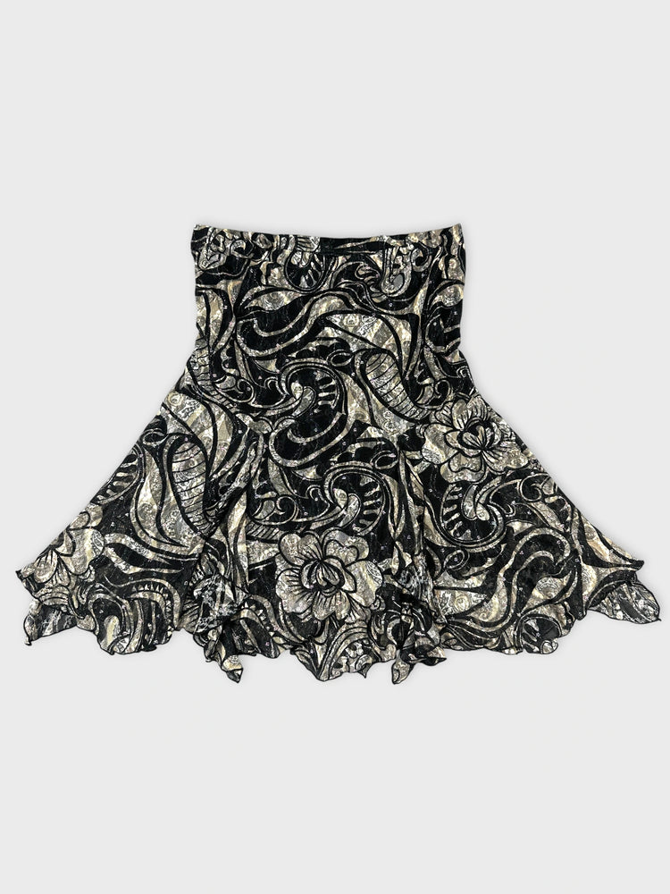 Floral Black Skirt with Elegance (W29 / M)