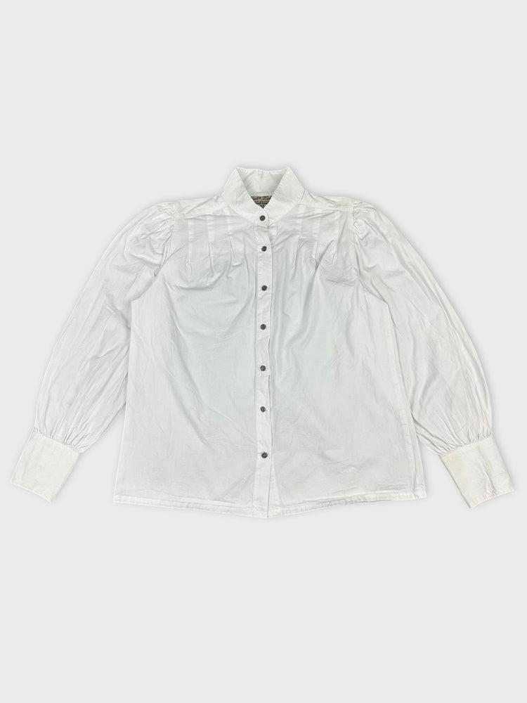 White Long Sleeve Button Up Shirt (M)