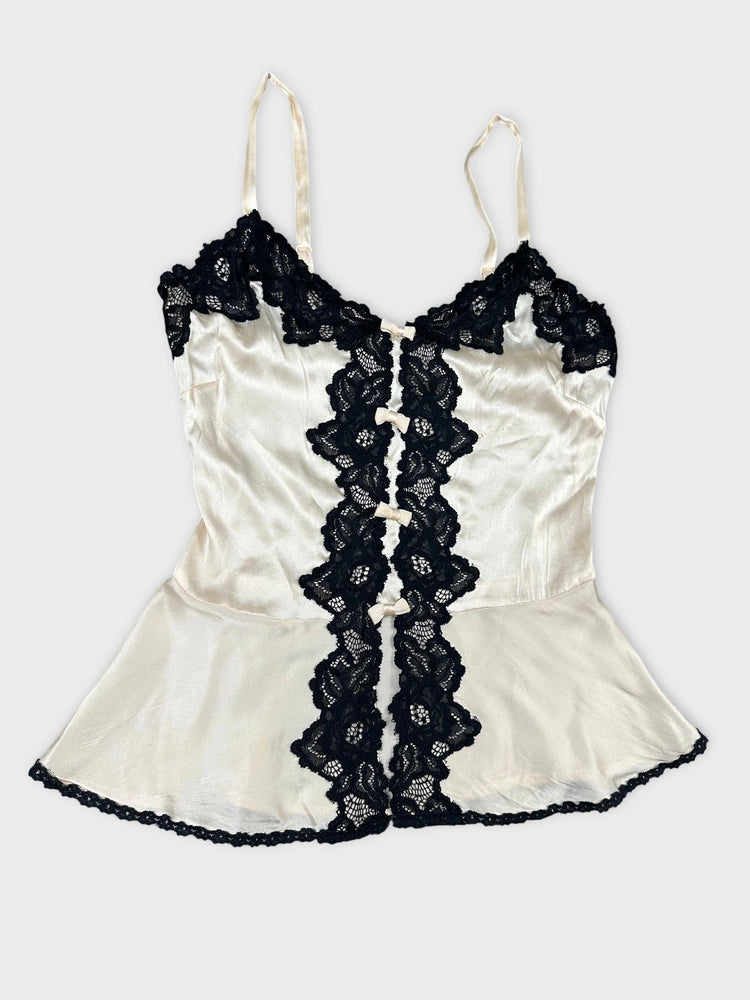 Silk Lace Camisole with Spaghetti Straps (XS)