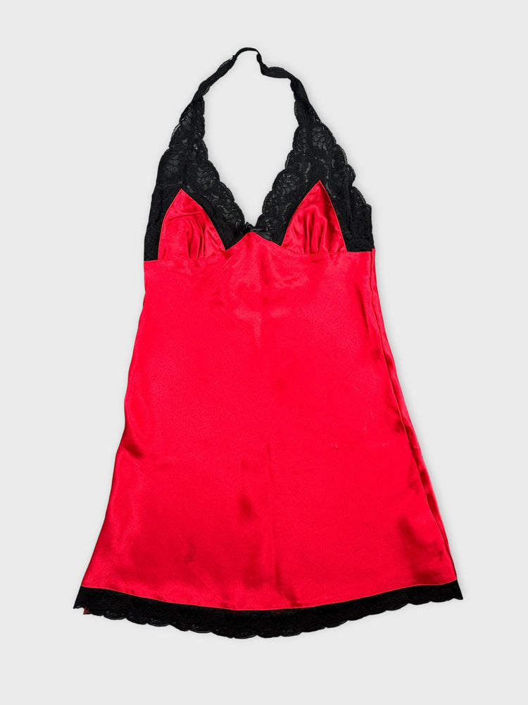 Silk Red Lace Camisole (M)